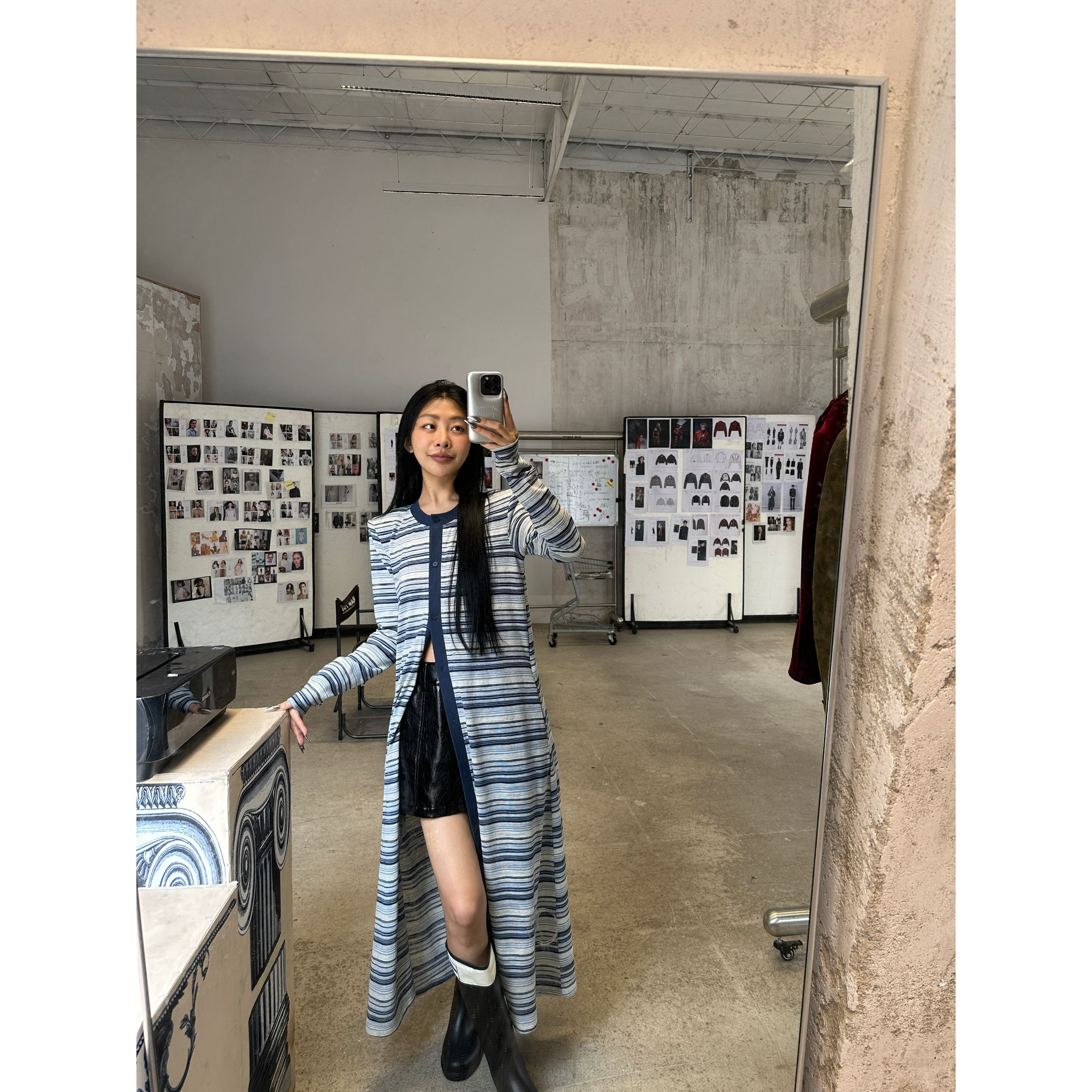 20976#（定制福利款NO退NO换）MIU系撞色显瘦开衫
