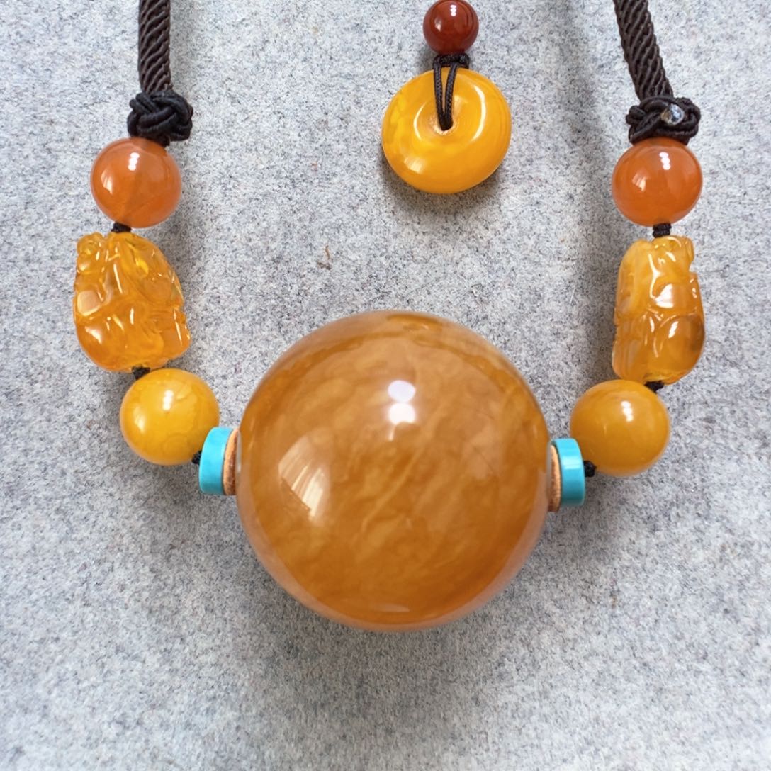 蜜蜡项链未镶嵌蜜蜡锁骨