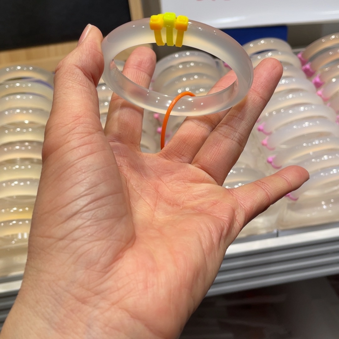 万***乐玛瑙/玉髓未镶嵌手镯@定向香槟金@【57】