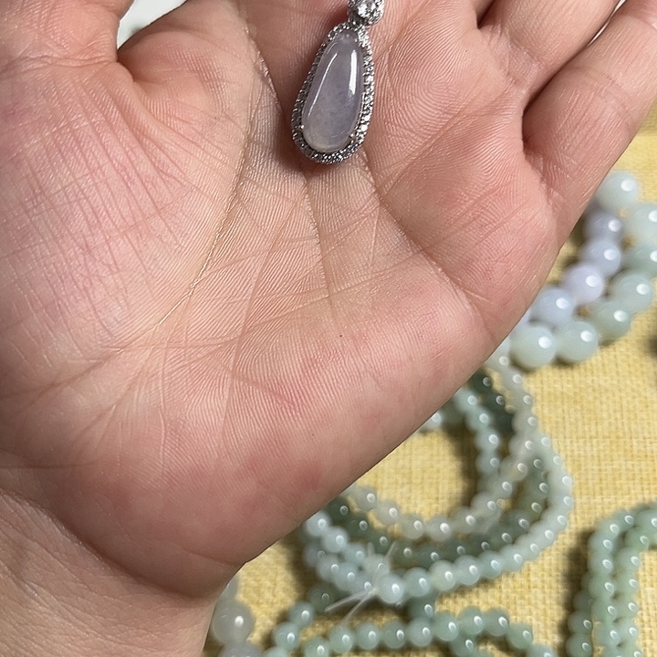 吹***。翡翠银S925镶嵌吊坠(不含链)福瓜