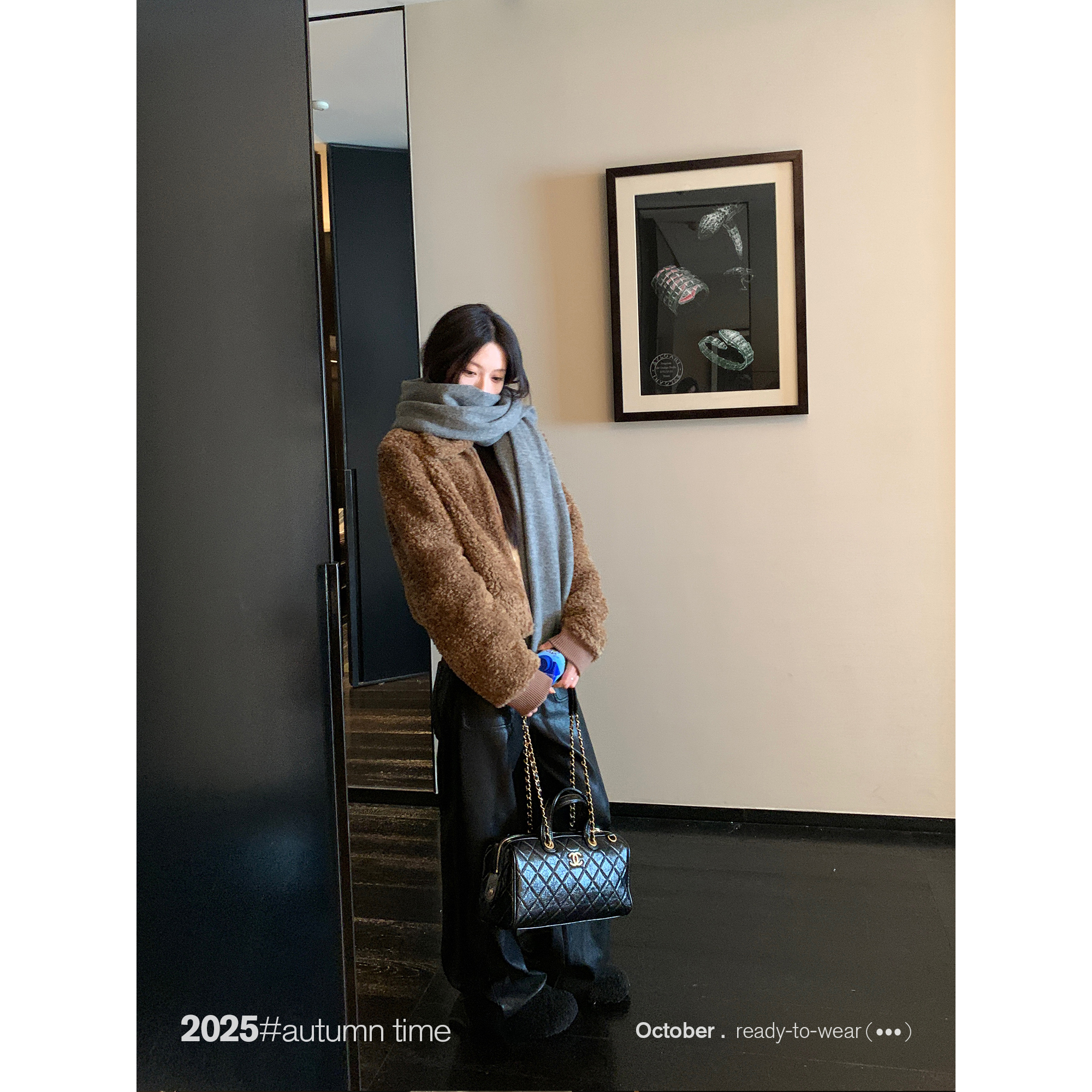 SUNONEONE 翻领加厚毛呢外套女秋冬韩系宽松短款大衣H1511W