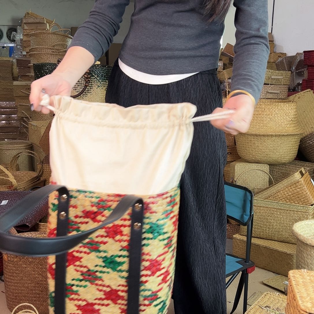 草编草编包/草编收纳盒带瑕疵