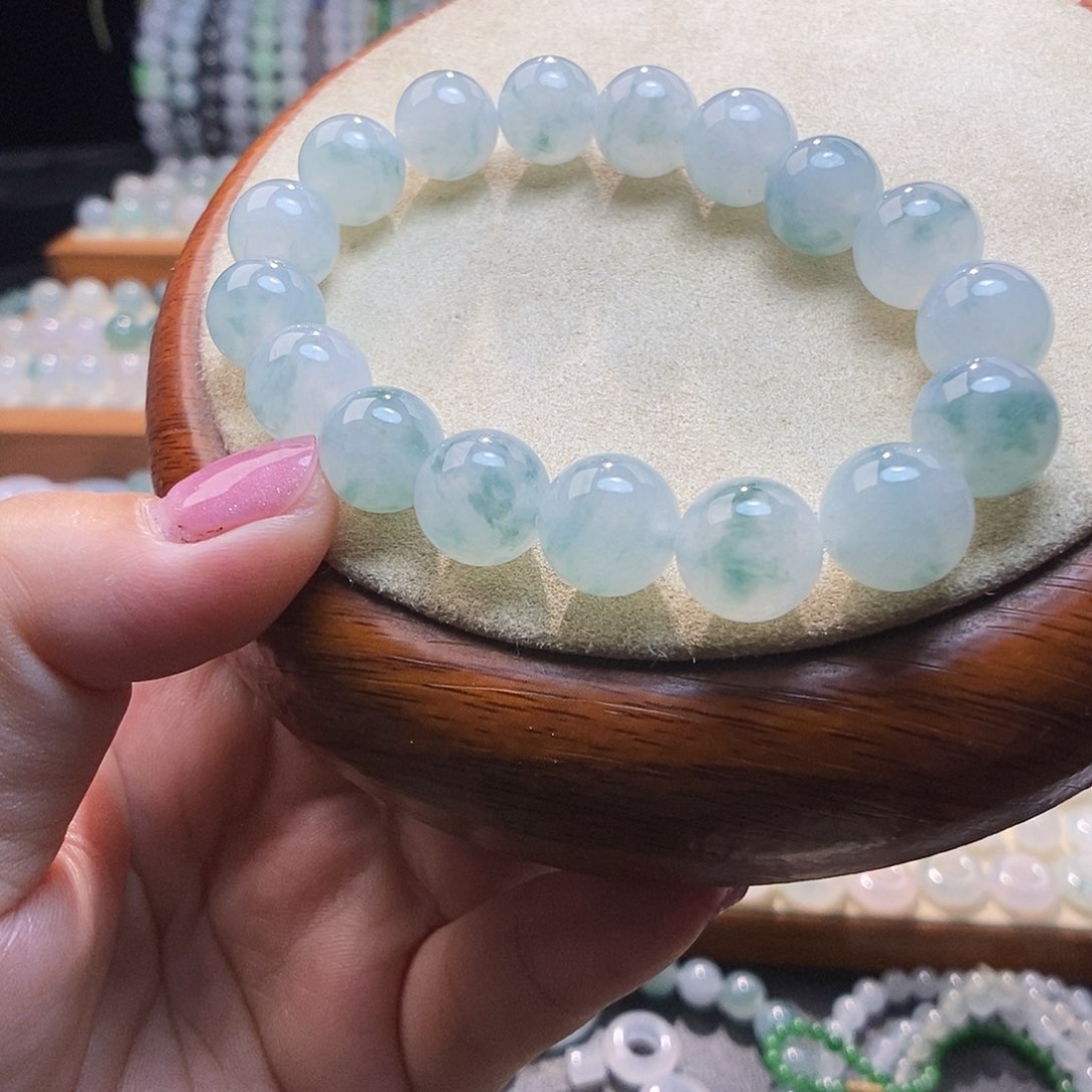翡翠未镶嵌颈饰手串11+