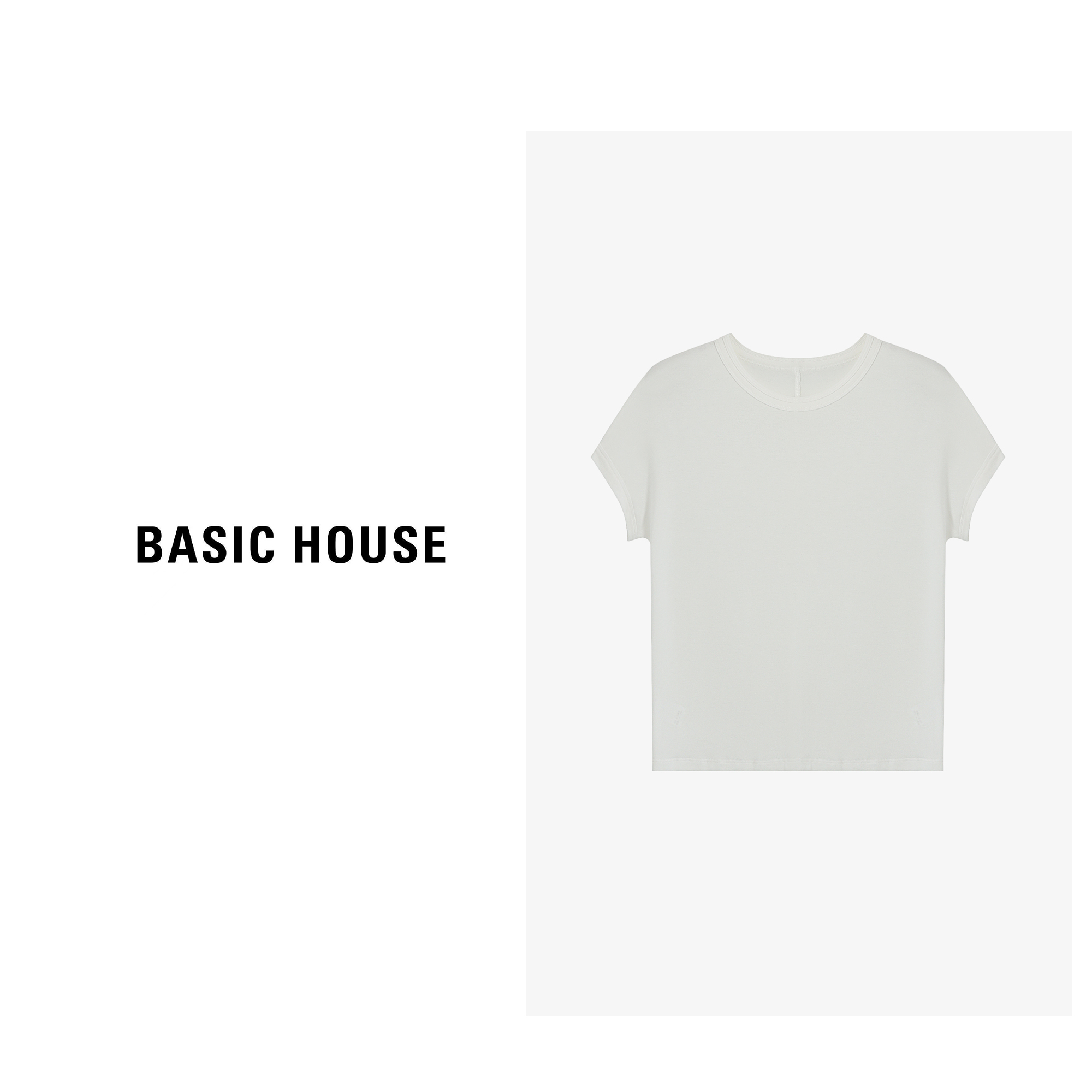 Basic House/百家好新款短袖休闲洋气小众女装T恤-B0625B5L692