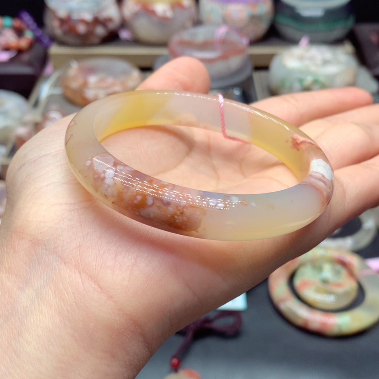 【闪购商品】玛瑙/玉髓手镯未镶嵌来****发9