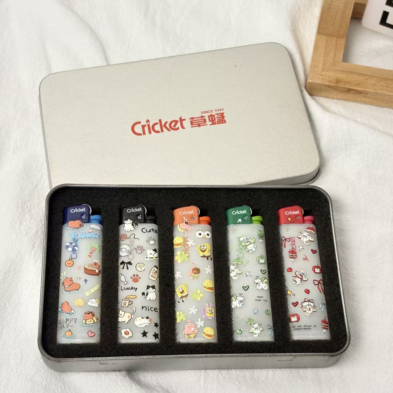 cricket/草蜢高颜值可爱防爆卡通风格打火机男生礼物一次性打火机