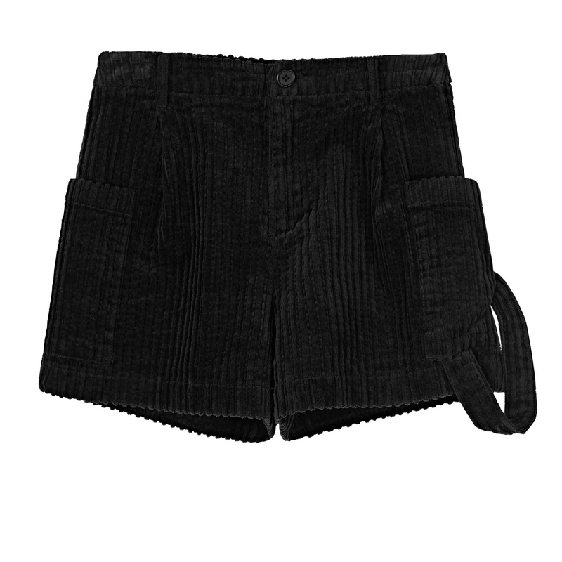 圣迪奥飘带灯芯绒短裤S20480912
