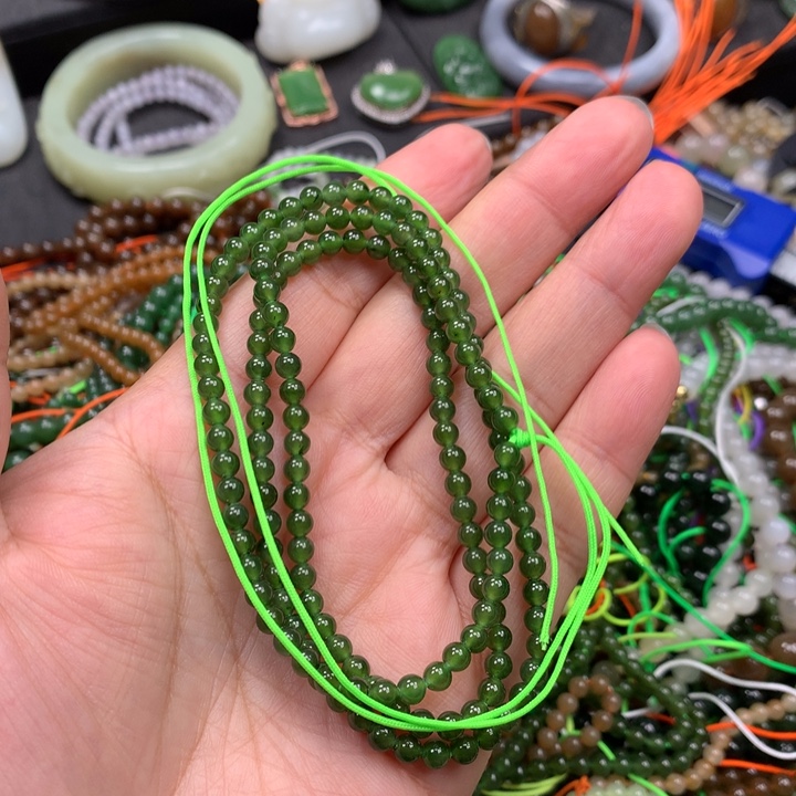 和田玉未镶嵌手链23