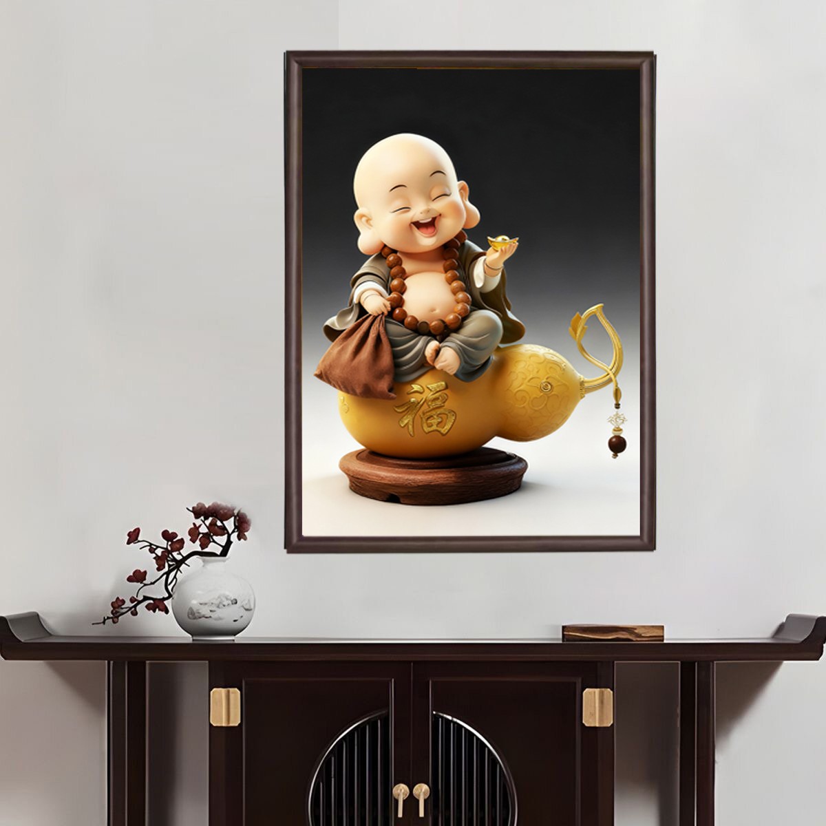 6375-爆款葫芦小佛客厅装饰画餐厅画捡漏