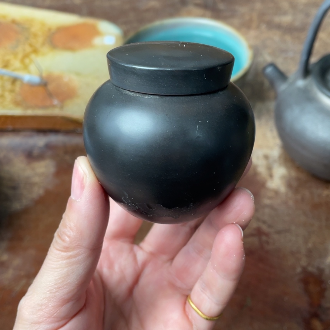 陶浪鬼柴烧气烧茶罐