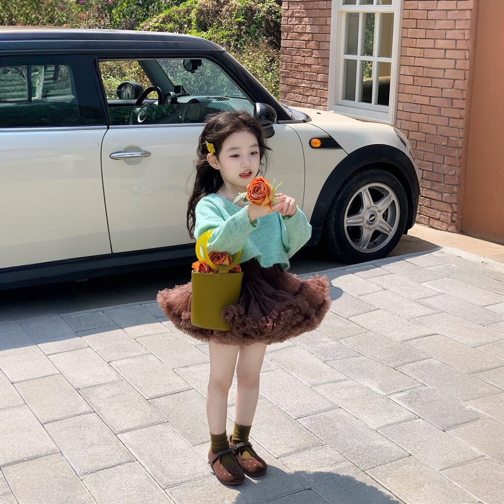 秋季新款韩系甜美两件套针织毛衣上衣气质蓬蓬裙tutu半身裙洋气 