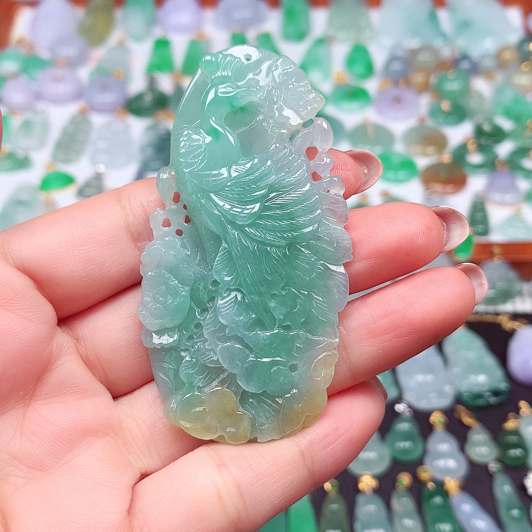 翡翠颈饰未镶嵌天然翡翠A货