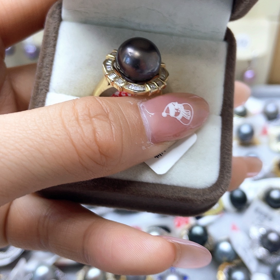 海水珍珠戒指银S925镶嵌