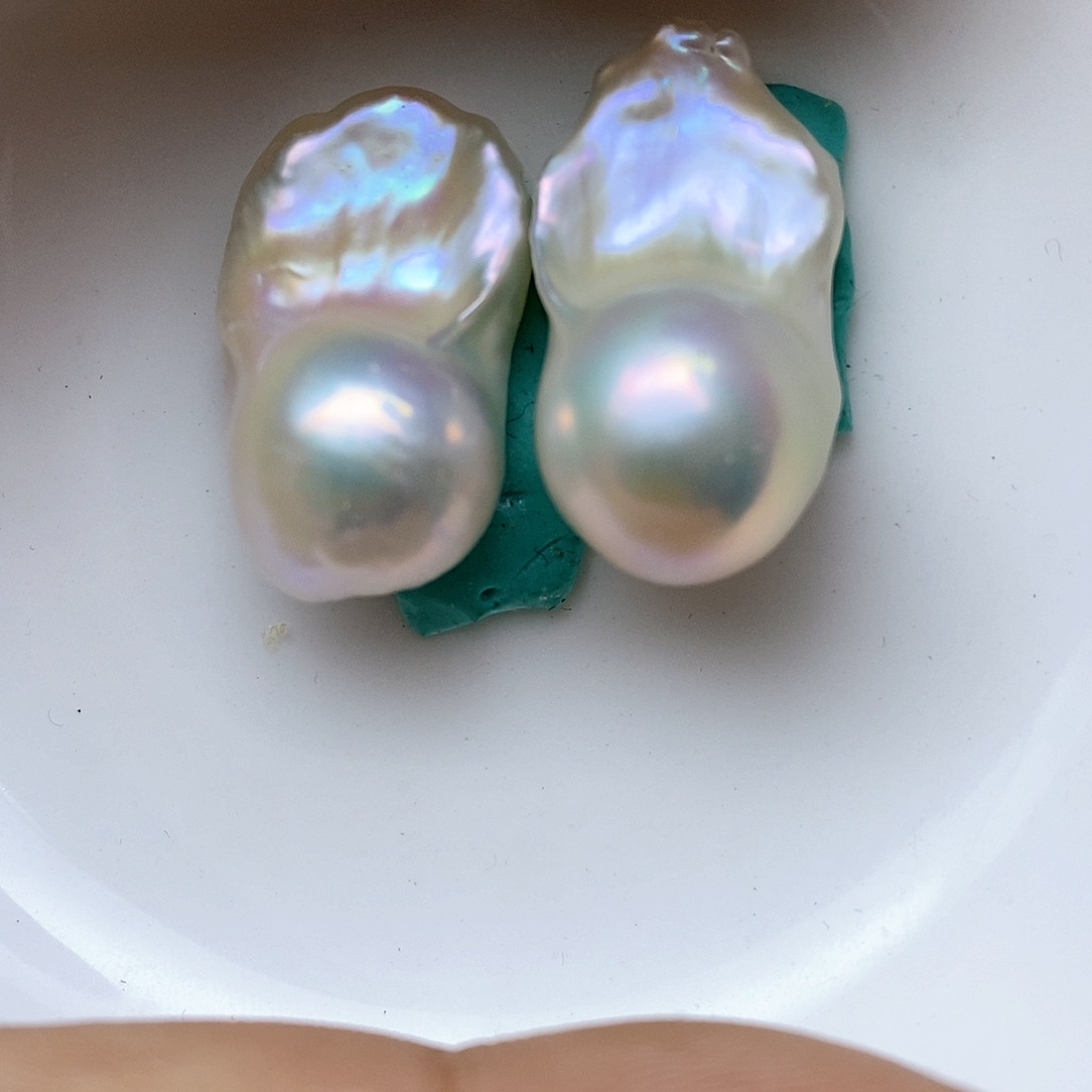 淡水珍珠耳钉银S925镶嵌L****迪