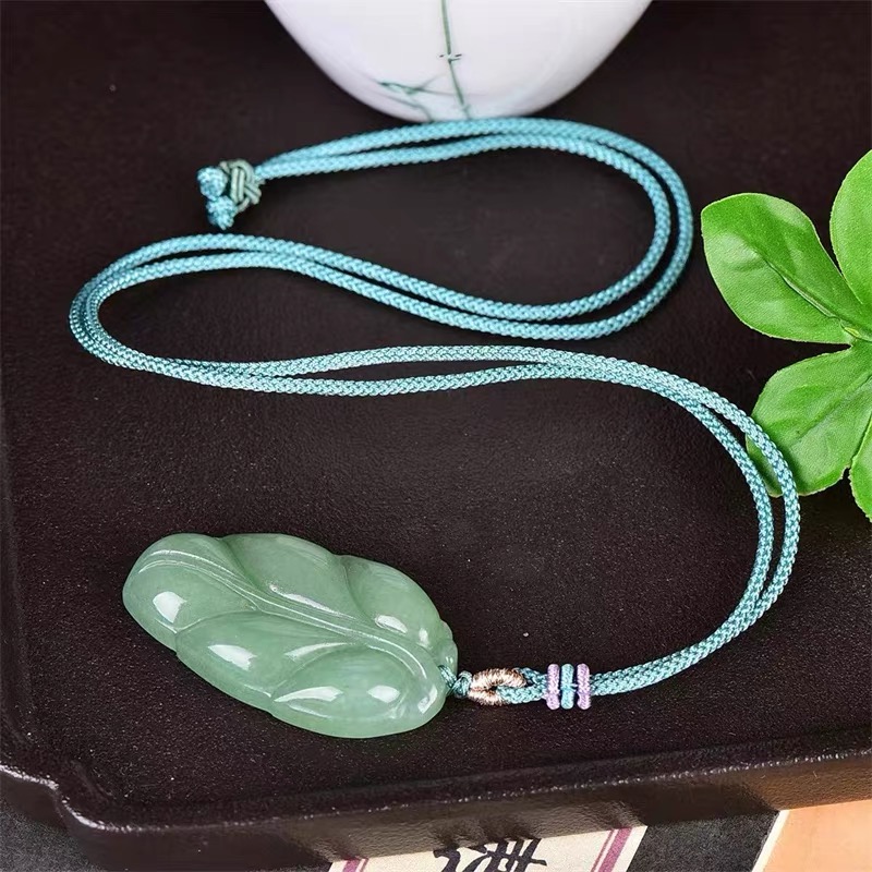 东陵玉金枝玉叶挂件玉石叶子项链小吊坠女款玉坠挂坠珠宝颈饰玉器