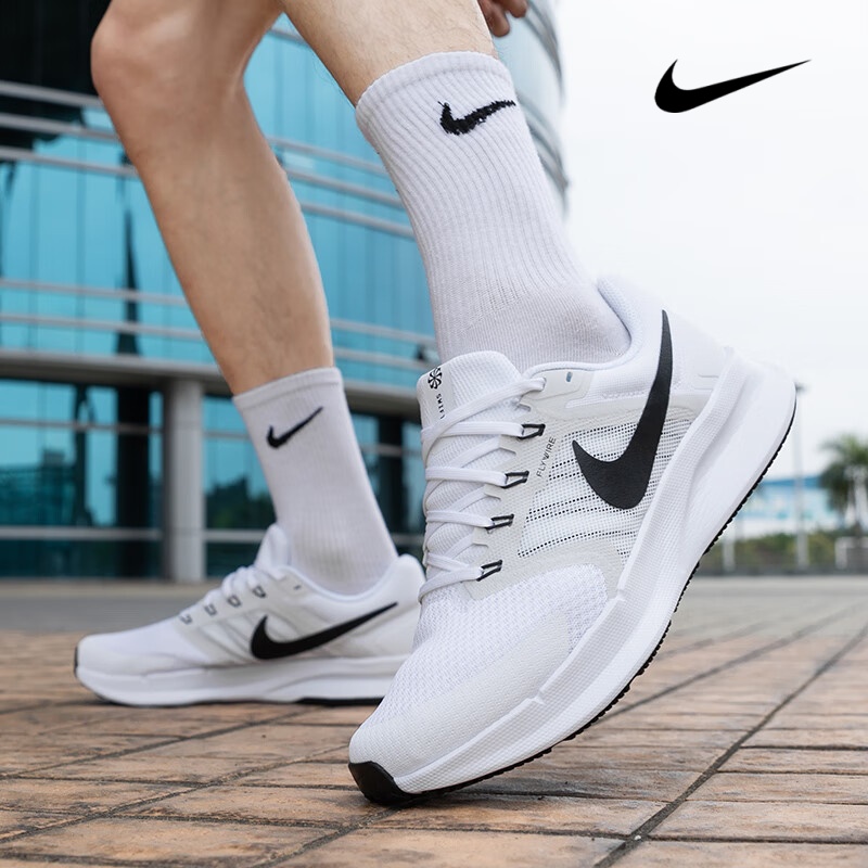 NIKE耐克男鞋春季运动跑步鞋透气白色跑步运动减震缓震轻便休闲鞋