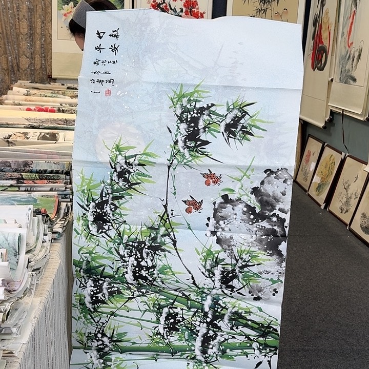 纯手绘国画作品好看四尺