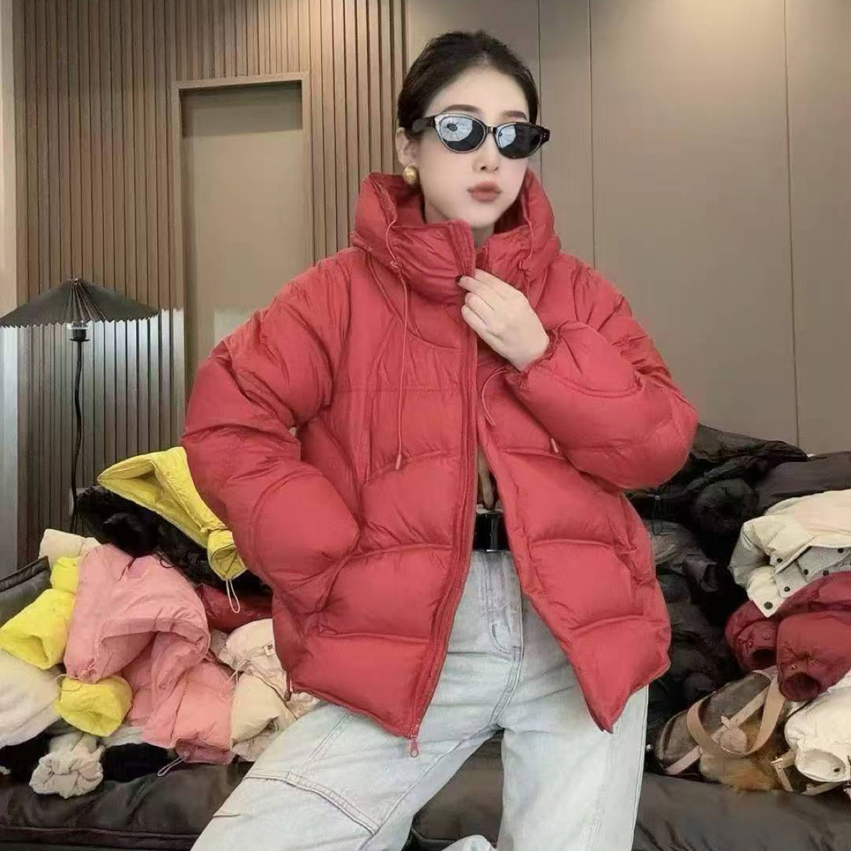 贝贝款云朵泡芙连帽短款棉衣女大码冬季保暖宽松面包服外套棉服