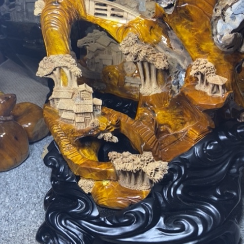 金丝楠黑*山水的风景也