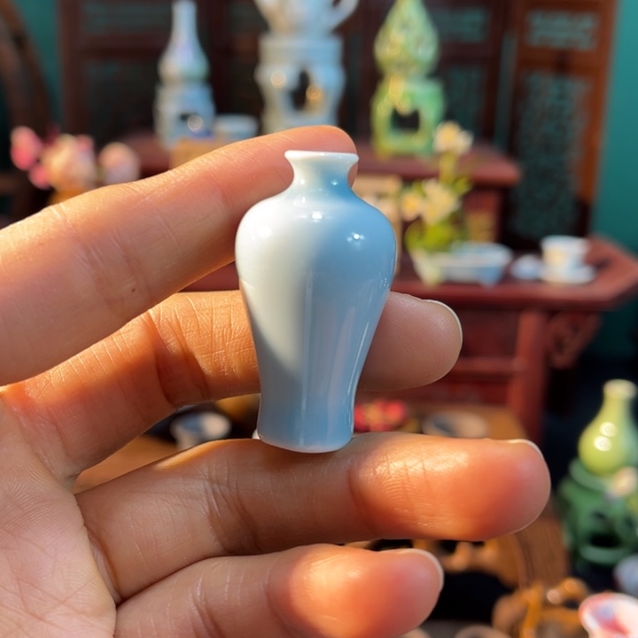 摆件微陶老王迷你花瓶