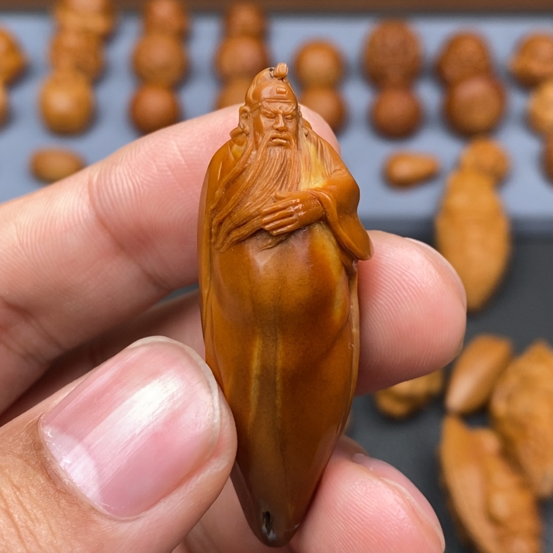 橄榄核手串/手链李*健关公