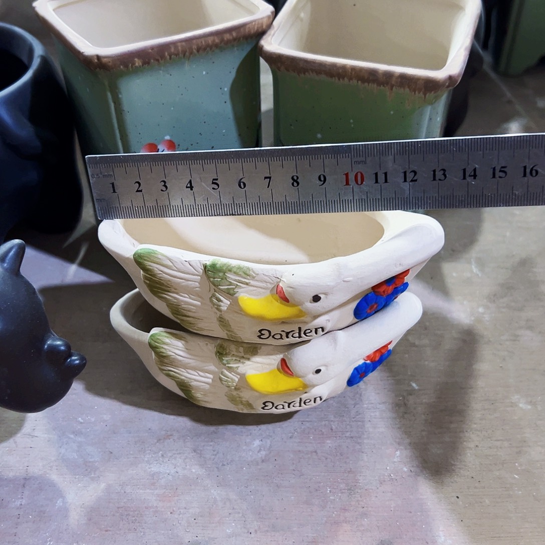 有孔外贸尾单陶瓷花盆凑单18米包邮