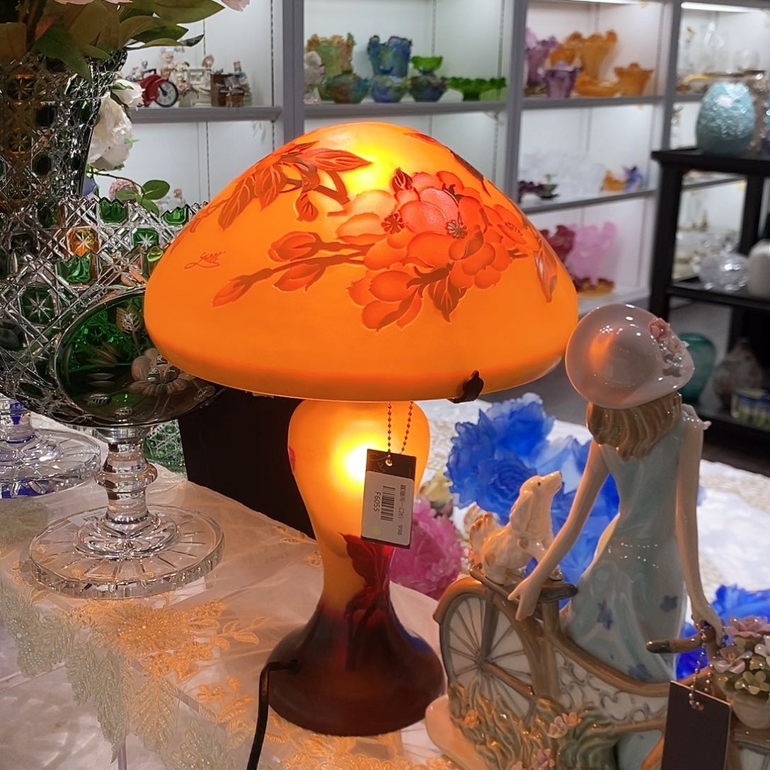 摆件F6055老料琉璃格雷花瓶