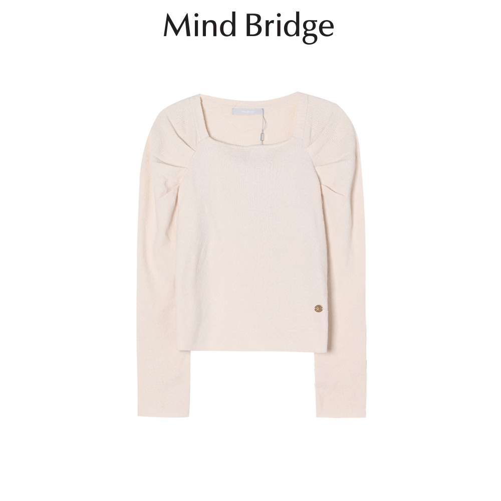 Mind Bridge/心桥气质百搭休闲时尚短款针织衫 MB739-MUKT722AIV