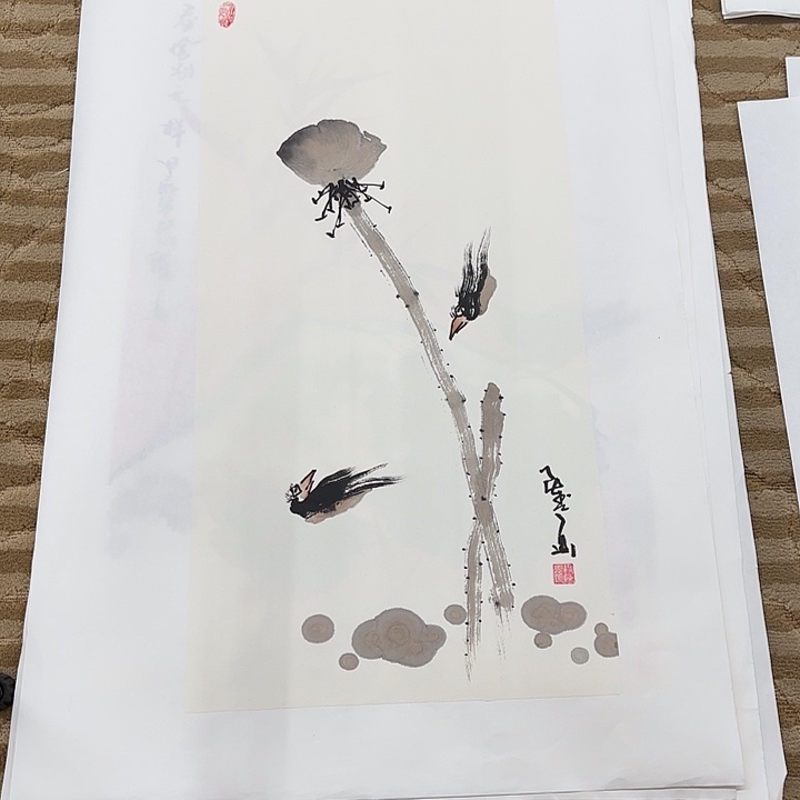 国画花鸟等多种鸟类和动物为