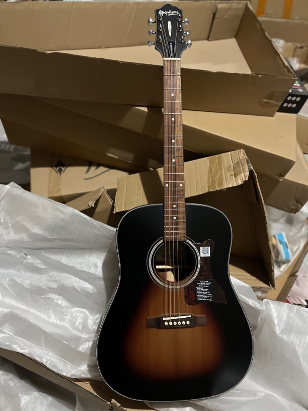 圆角epiphoneDR400全单板电箱吉他民谣吉他41寸吉他