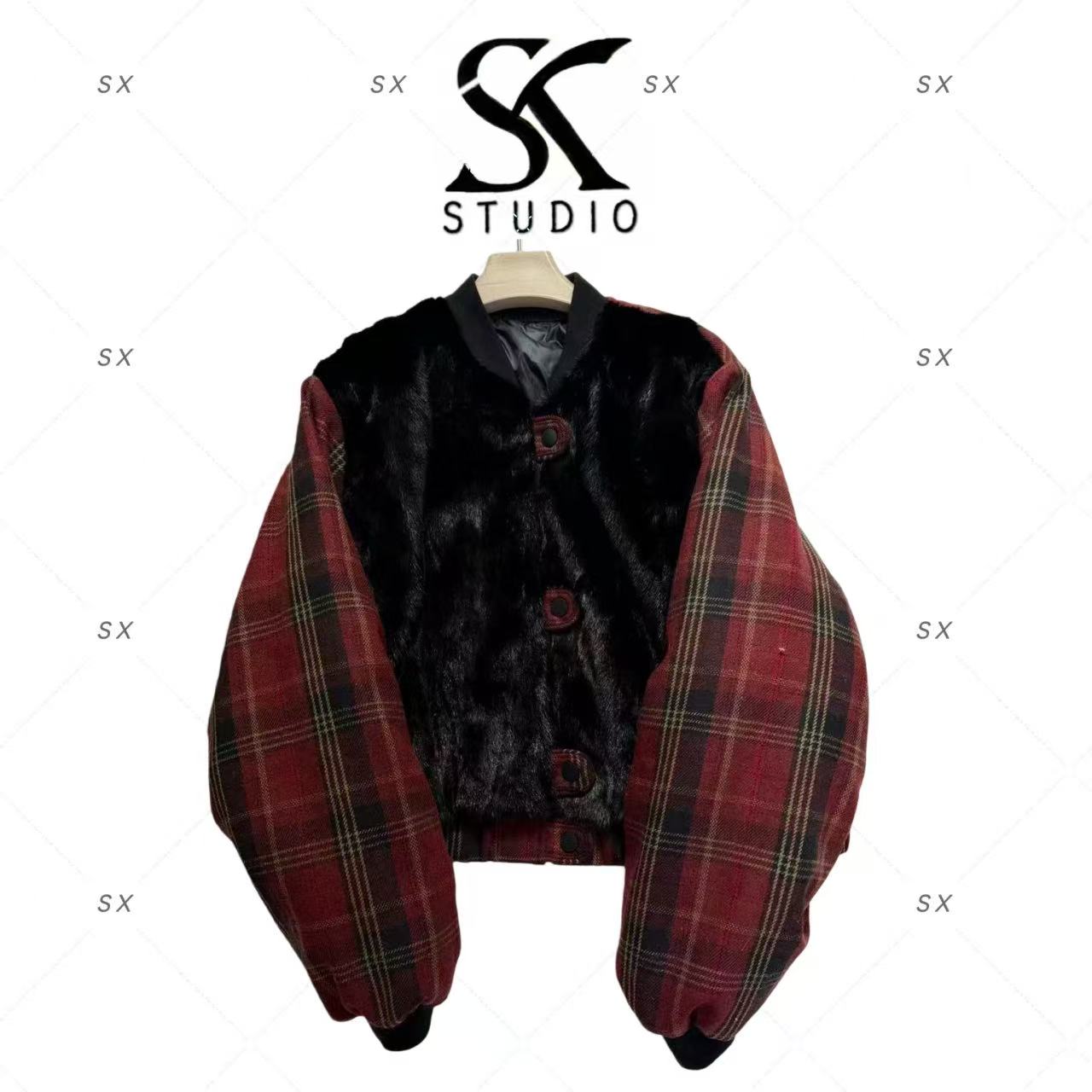 9409高奢女款时尚上衣（貂毛配鸭绒）SXZY-2525