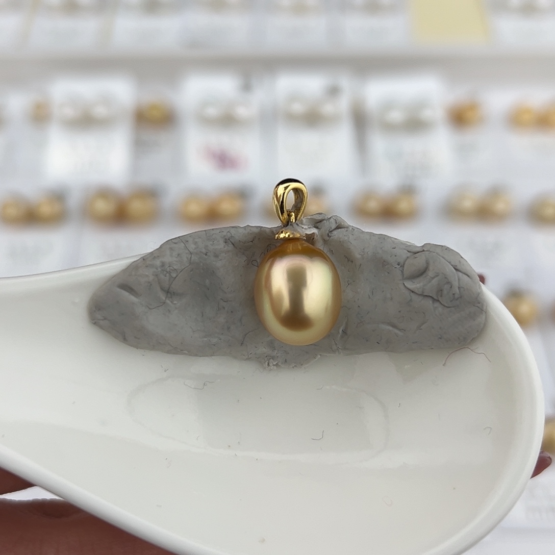 定制海水珍珠未镶嵌裸珠10-11 彩虹光