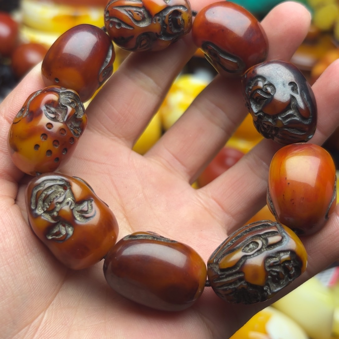 未镶嵌琥珀手链蜜蜡