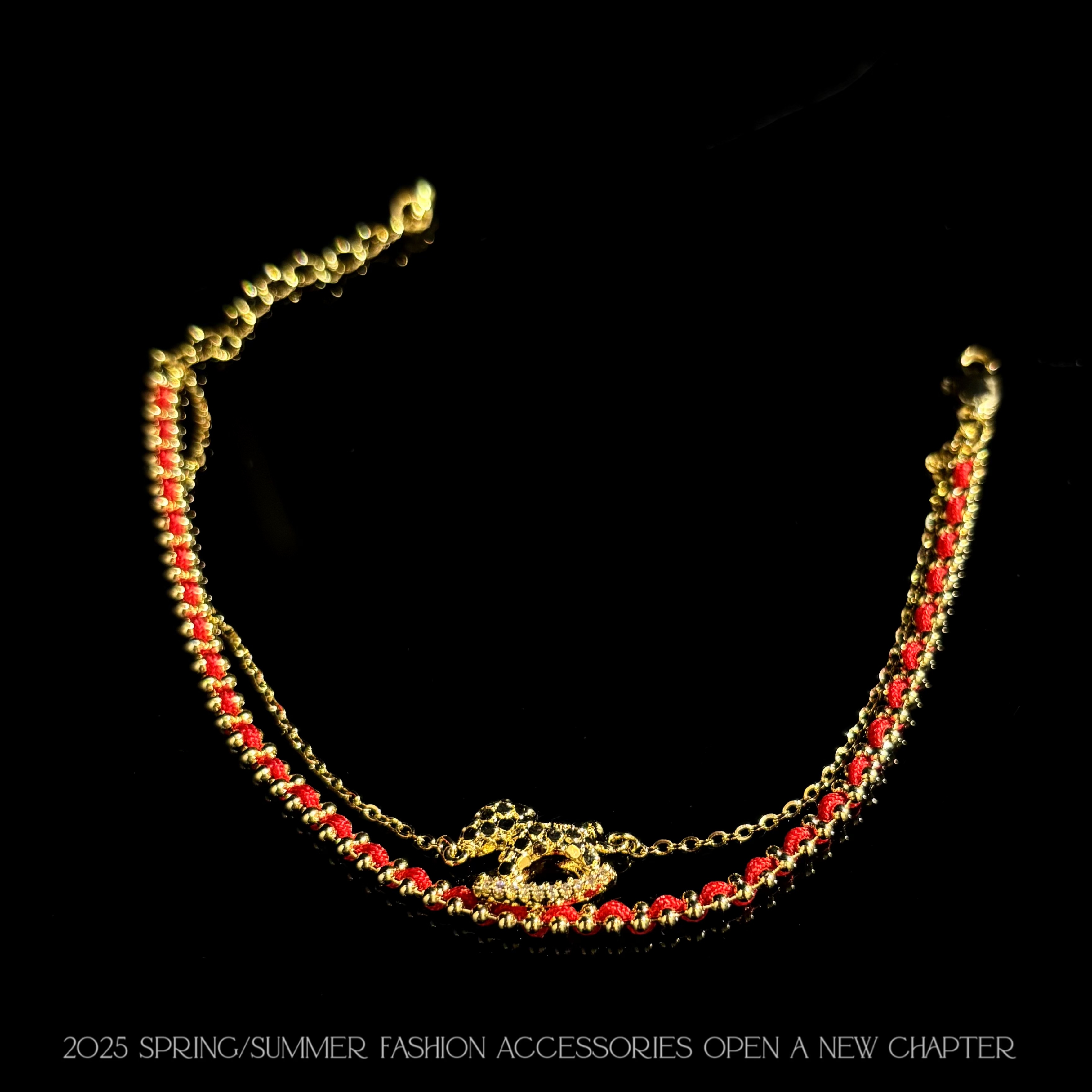 铜合金手链 镀K金 2025款C2605【双叠小马】BOBAOLI 手链