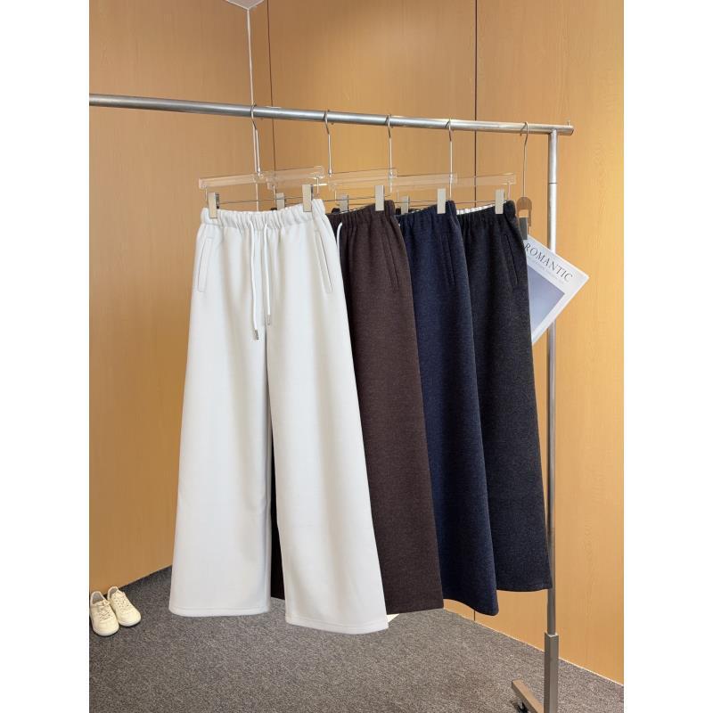休闲羊毛秋冬阔腿裤宽松休闲裤卫裤