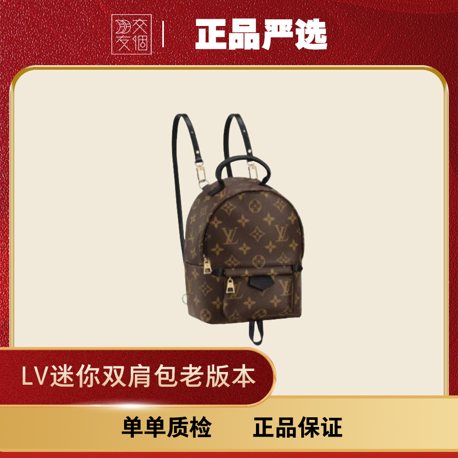 99新 LouisVuitton/路易威登 老花书包迷你老版  原盒