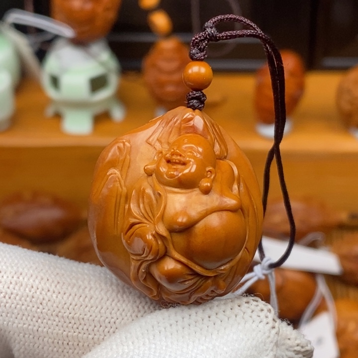 橄榄核吊坠许忠英老师风景弥勒