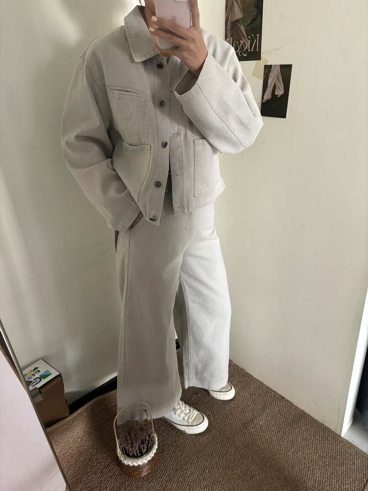 复古套装九分裤套装