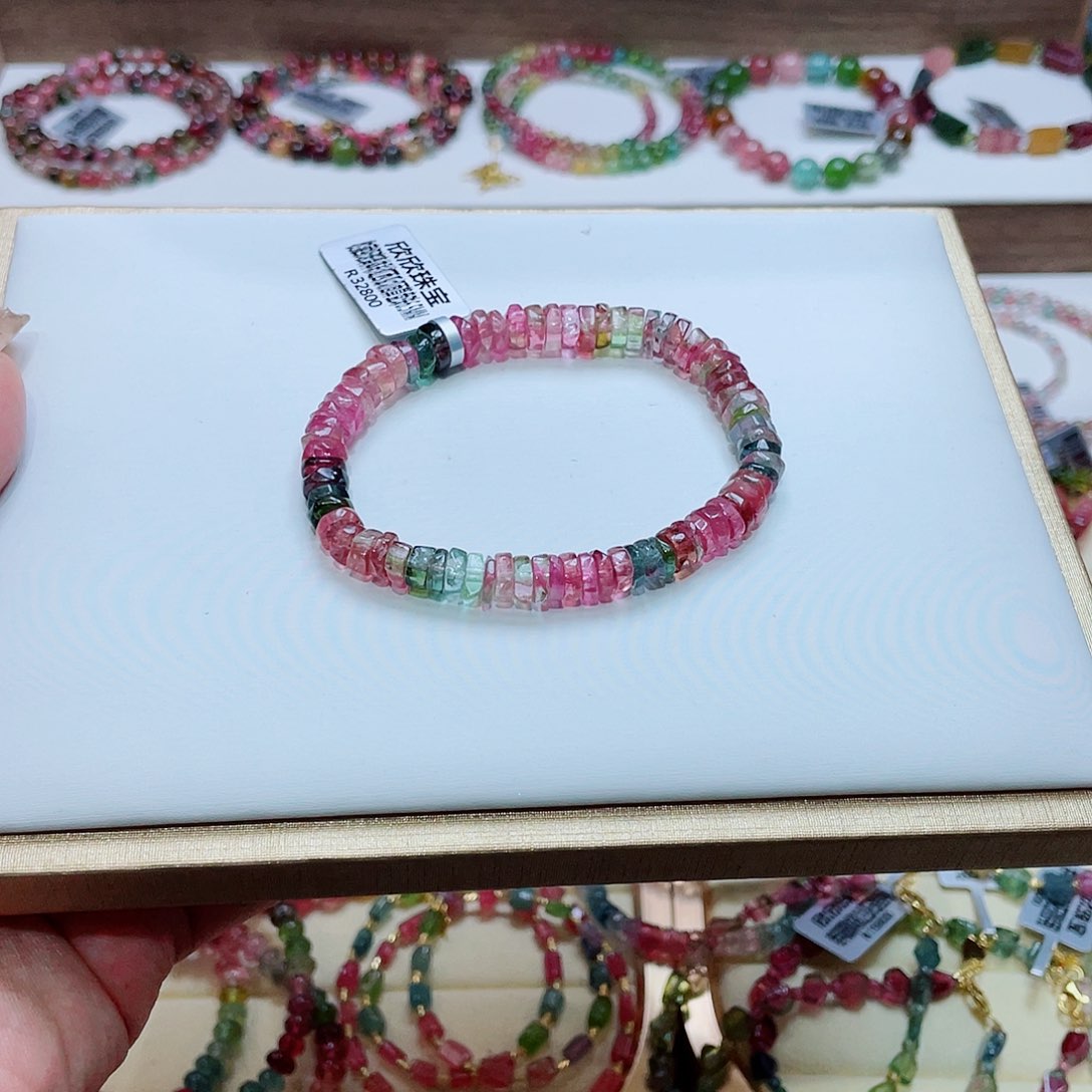 碧玺手串未镶嵌多样性发其一