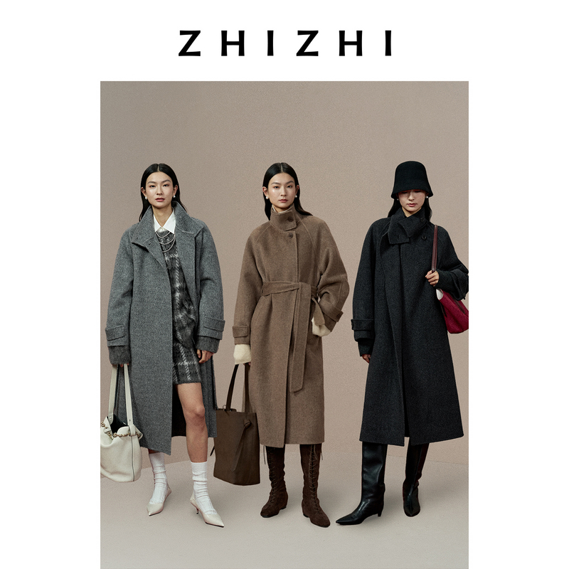 【定金】致知 蕊珠闲 立领羊毛羊绒毛呢大衣25冬外套ZZ2EWWWS018