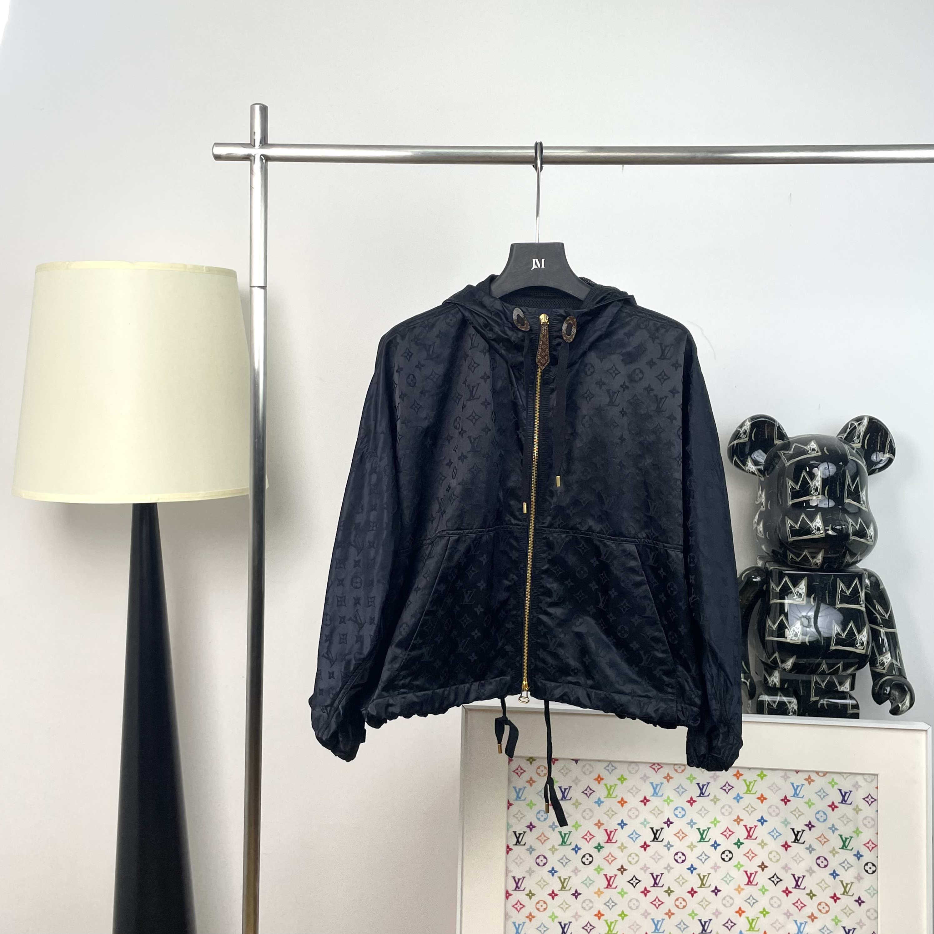 99新 LouisVuitton/路易威登 6525/图案满印拉链连帽派克外套