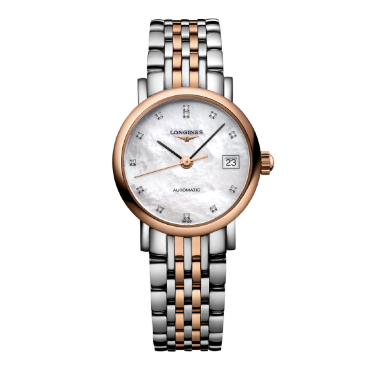 99新 Longines/浪琴 博雅系列/全原装/25.5表径/18k间金玫瑰金/