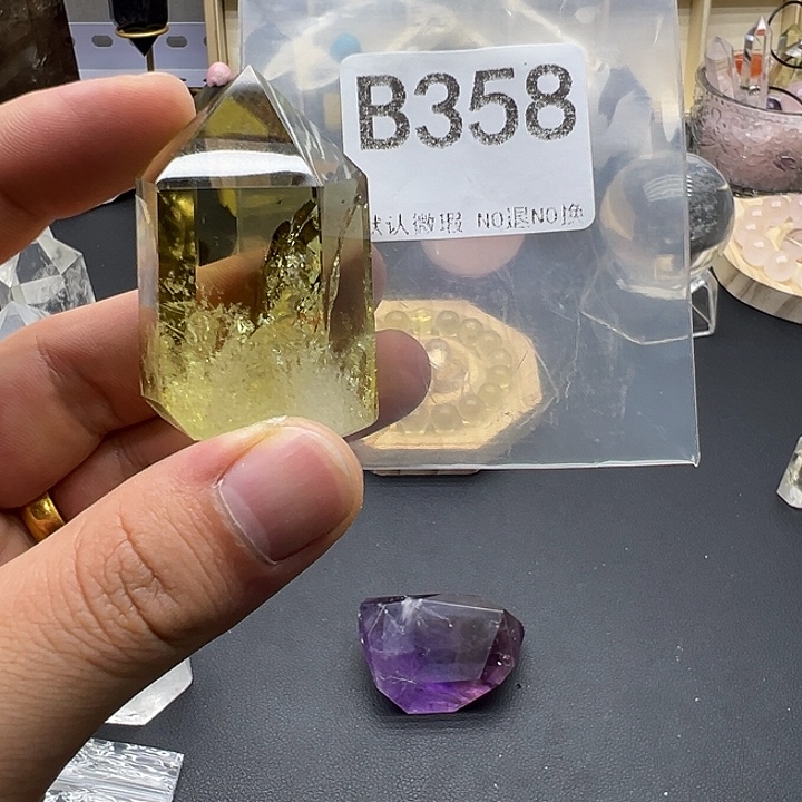 心***邪水晶天然水晶半成品未镶嵌默认微瑕