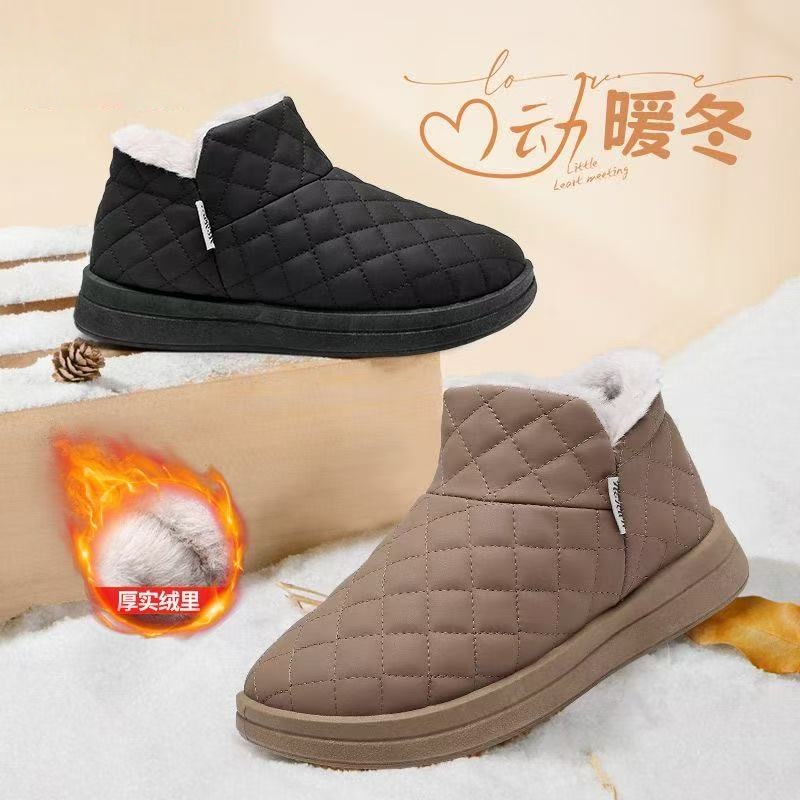 2025新款雪地靴冬加绒加厚舒适保暖棉鞋休闲防滑靴子短筒女士棉鞋