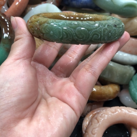 未镶嵌石英岩玉珠宝奇石暖*