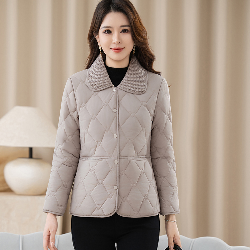 2025新款棉服韩版修身显瘦短款女士棉衣大翻领洋气妈妈秋冬季外套