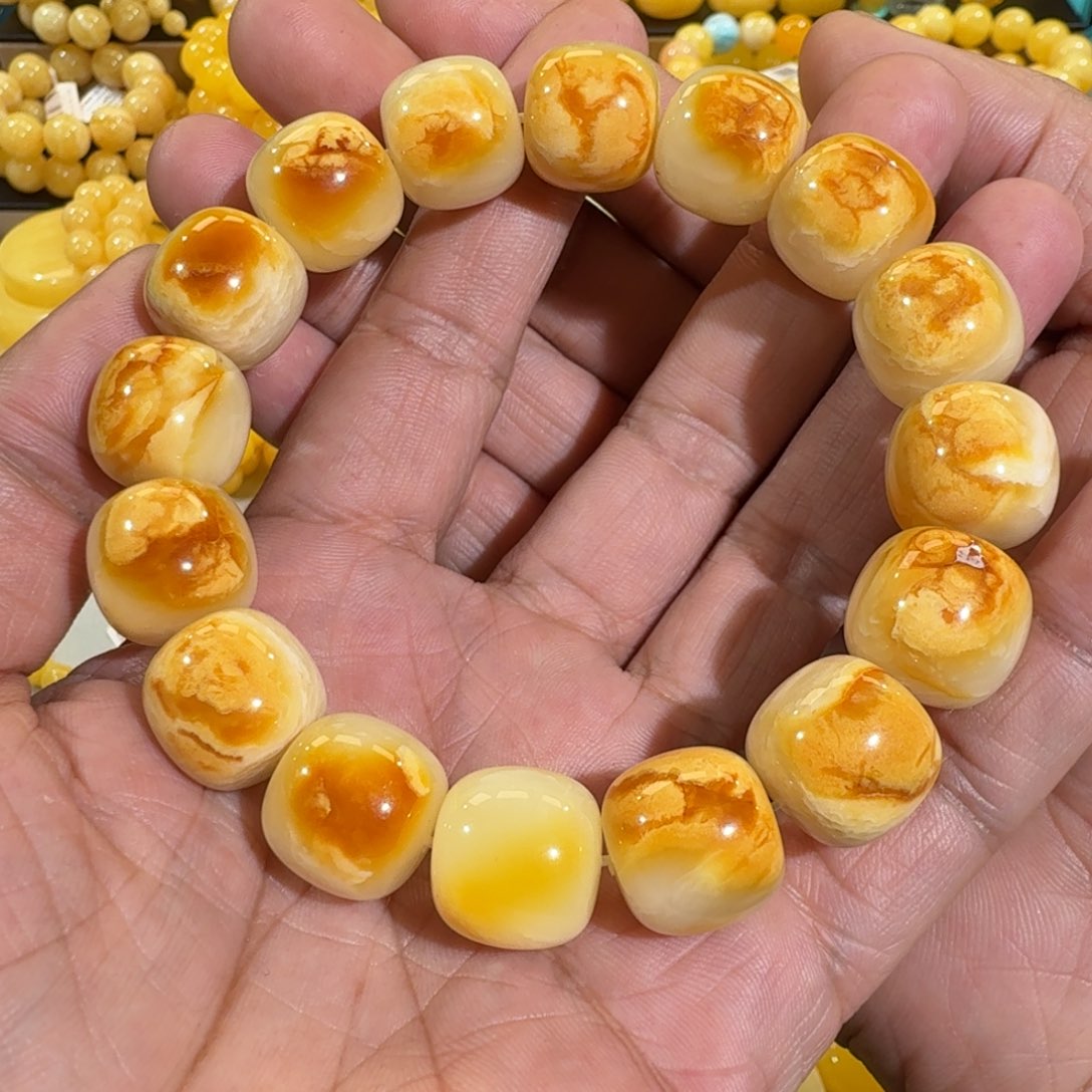 琥珀手链未镶嵌16m同料老型手串41.2