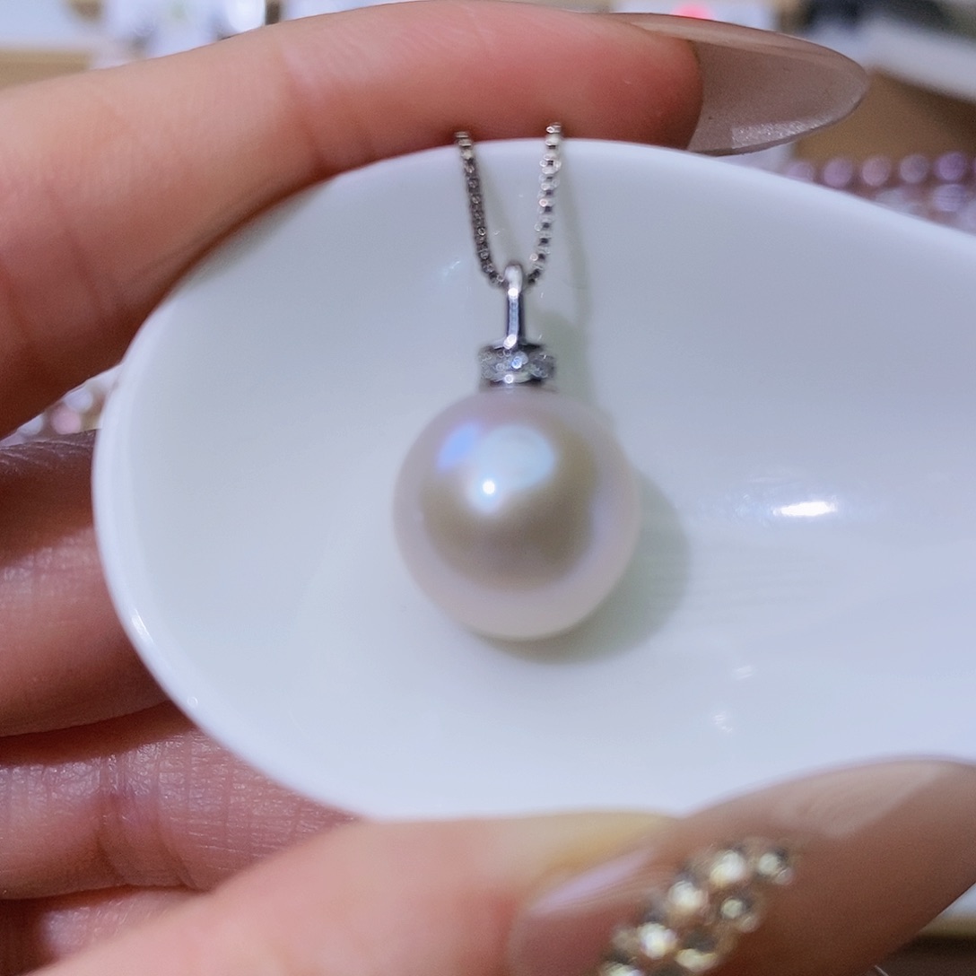 淡水珍珠颈饰银S925镶嵌