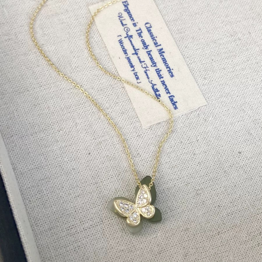 铜合金项链 2002轻奢百搭蝴蝶项链