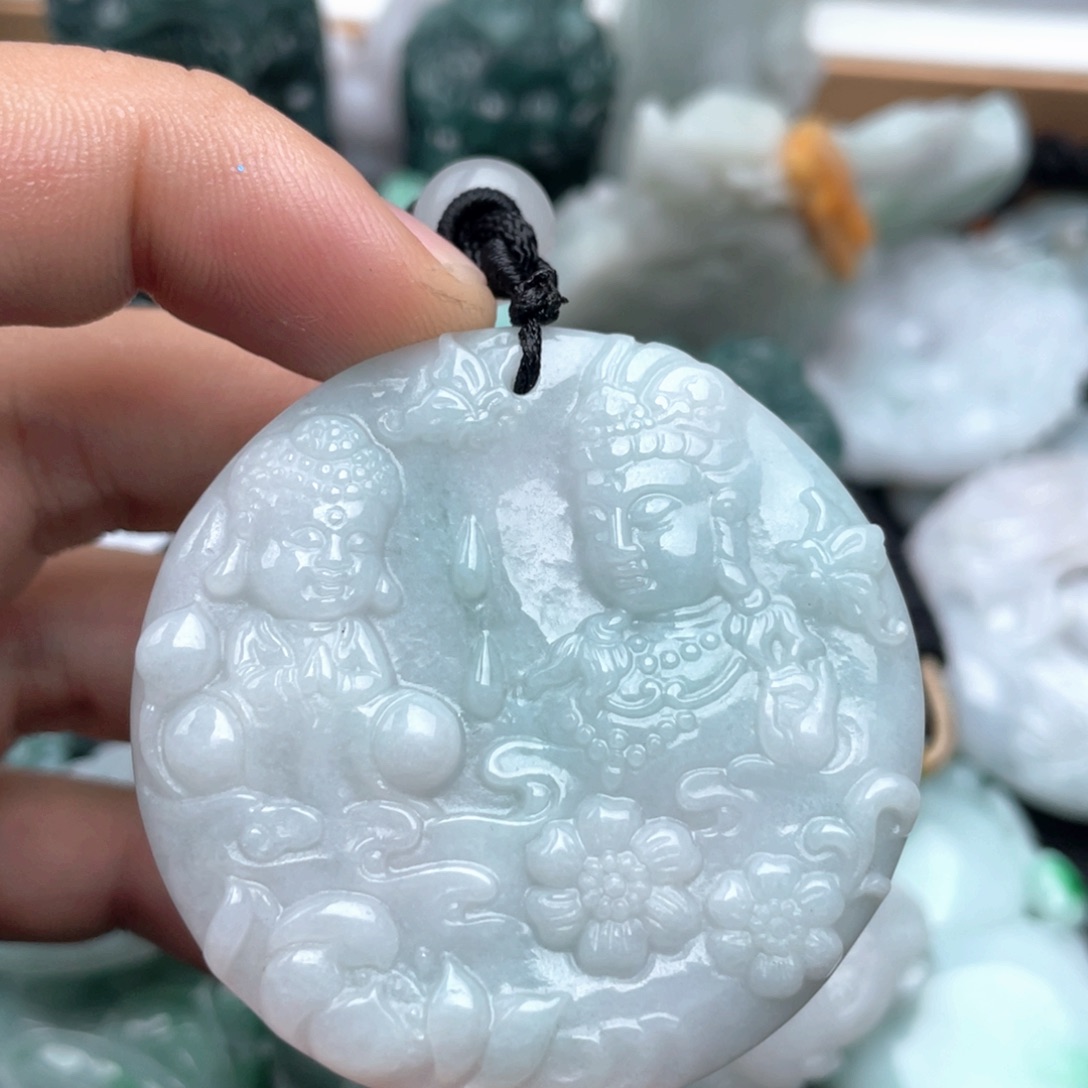 翡翠未镶嵌吊坠(不含链)